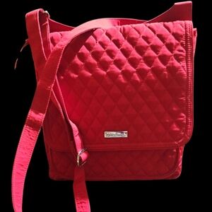 Vera Bradley Quilted Crossbody Bag in Vibrant Red